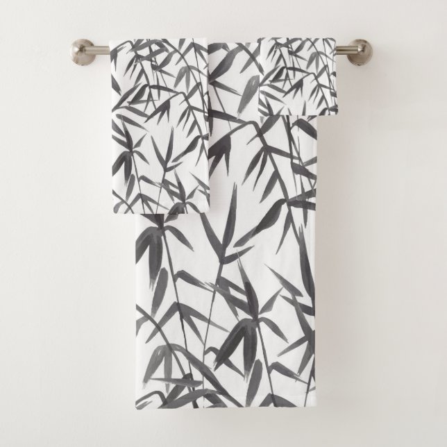 Conjunto De Toalhas Aquarela de Bambu Japonês (Insitu)