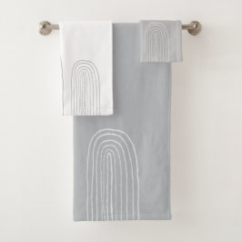 Conjunto De Toalhas Arco-Íris Chic do Meio século Boho