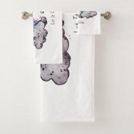 Conjunto De Toalhas Arco-Íris E Nuvens Cáudias