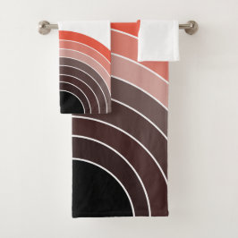 Conjunto De Toalhas Arco-Íris Laranja Castanho