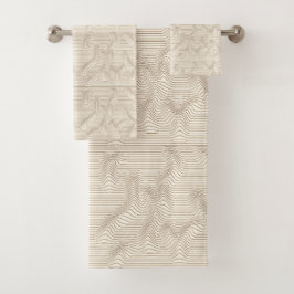 Conjunto De Toalhas Areias de Arte Óptica em Movimento