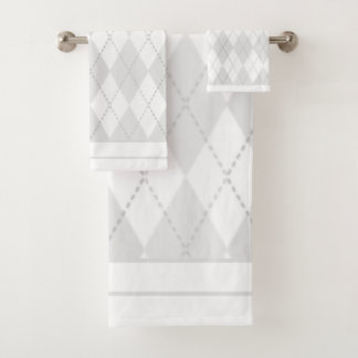 Conjunto De Toalhas Argyle branco