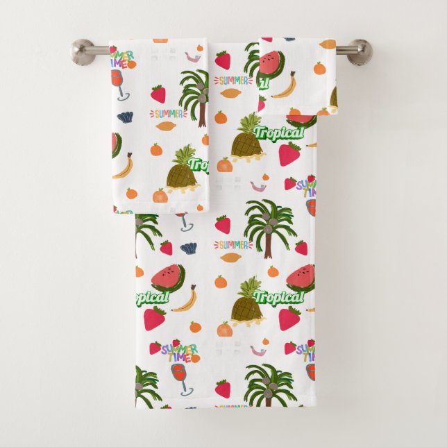 Conjunto De Toalhas armação de vibes tropicais (Insitu)