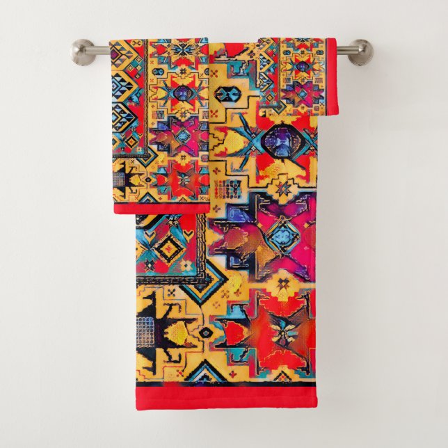 Conjunto De Toalhas Armênio Folk Art Towel (Insitu)