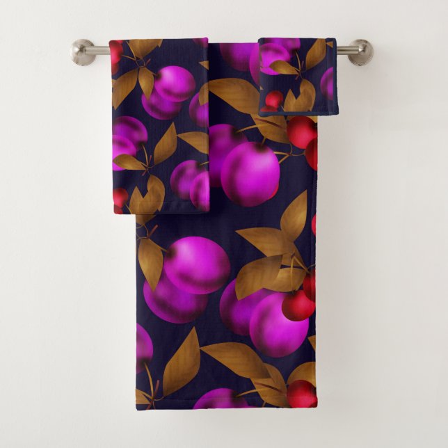Conjunto De Toalhas Aromas frutas, de ameixa, de cereja (Insitu)