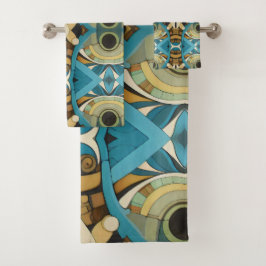 Conjunto De Toalhas Art Deco Abstrato