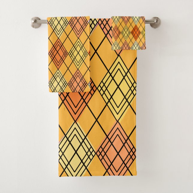 Conjunto De Toalhas Art Deco Citrus Argyle (Insitu)