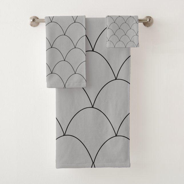 Conjunto De Toalhas Art Deco Design Grey (Insitu)