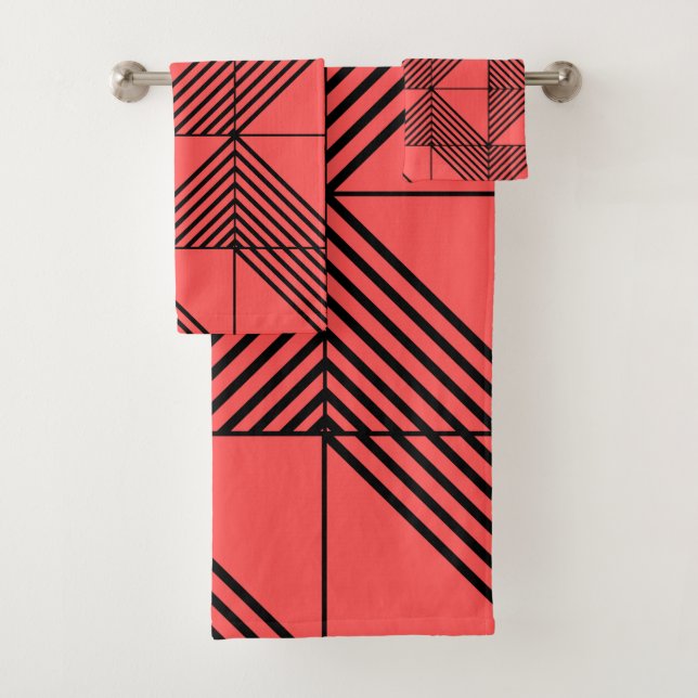 Conjunto De Toalhas Art Deco Lines (Insitu)