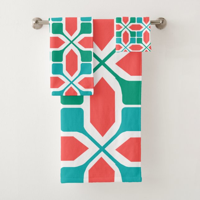 Conjunto De Toalhas Art Deco Mosaico (Insitu)