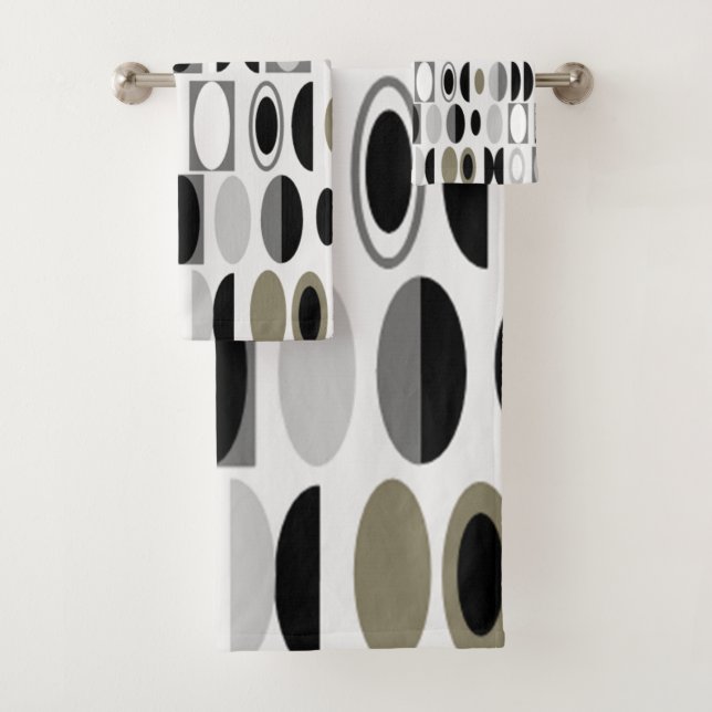 Conjunto De Toalhas Art Deco Oval (Insitu)