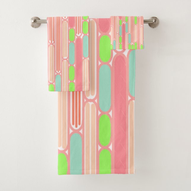 Conjunto De Toalhas Art Deco Oval (Insitu)