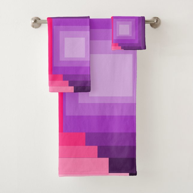 Conjunto De Toalhas Art Deco Squares (Insitu)