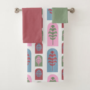 Conjunto De Toalhas Art Deco Trees
