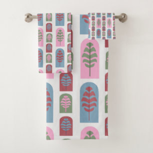 Conjunto De Toalhas Art Deco Trees