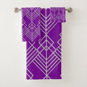 Conjunto De Toalhas Art Deco Zig-Zag