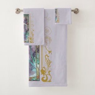 Conjunto De Toalhas Art Nouveau Alphonse Mucha Evening Contemplação