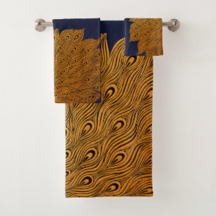Conjunto De Toalhas Art Nouveau Peacock Will Bradley