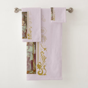 Conjunto De Toalhas Art Noveau Alphonse Mucha Night Rest