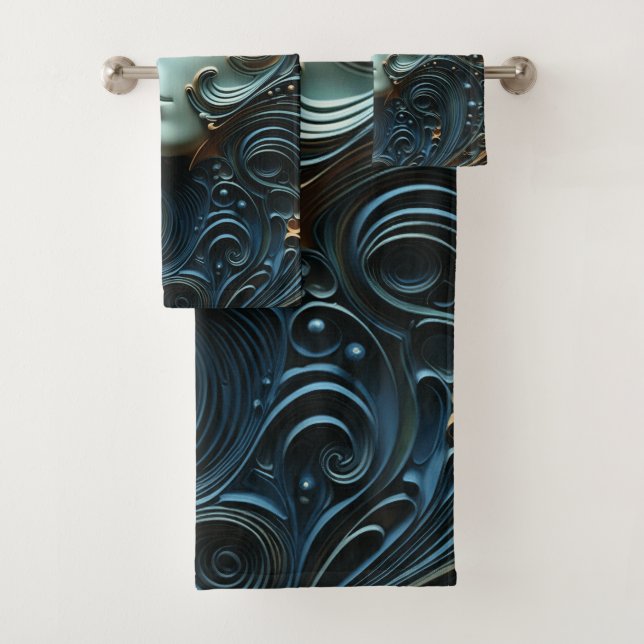 Conjunto De Toalhas Arte 3D da Mulher Moonlit (Insitu)