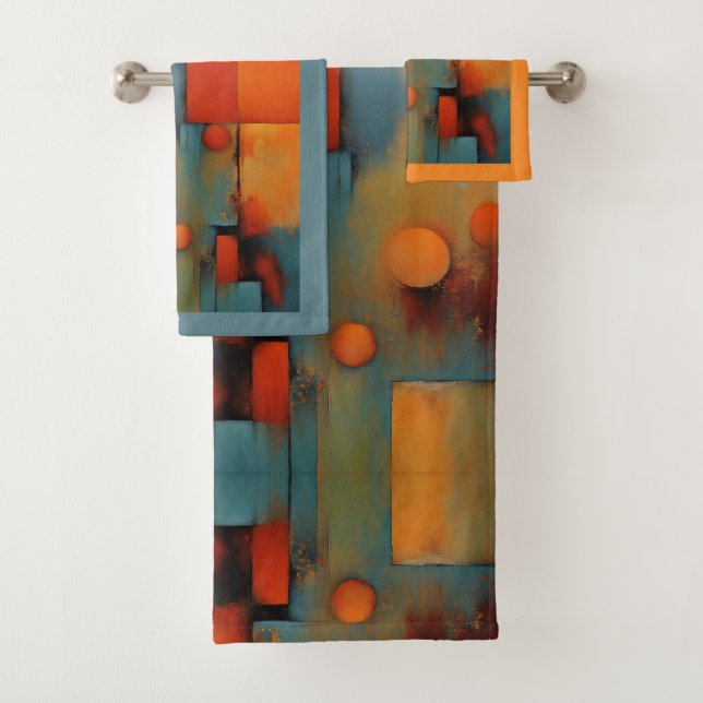 Conjunto De Toalhas Arte abstrata (Insitu)