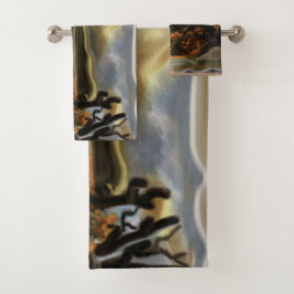 Conjunto De Toalhas Arte abstrata do sudoeste