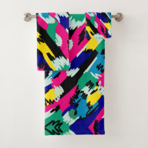 Arte Abstrato a negrito em cores primárias