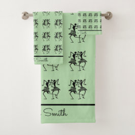 Conjunto De Toalhas Arte Africana, Celebração de Dançarinos Silhouette