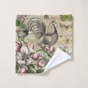 Conjunto De Toalhas Arte da Flor do Jardim Rooster