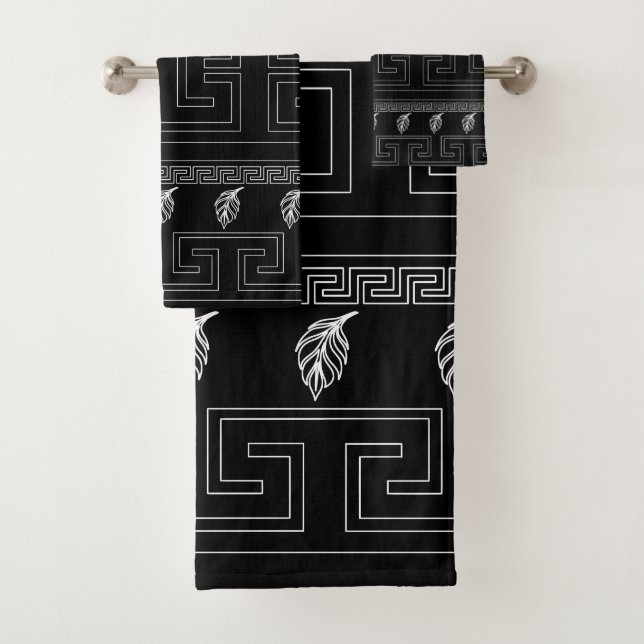 Conjunto De Toalhas Arte da linha do Motif grego (Insitu)