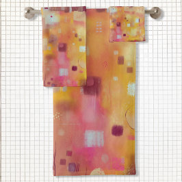 Conjunto De Toalhas Arte de Aquarela Abstrato Moderna