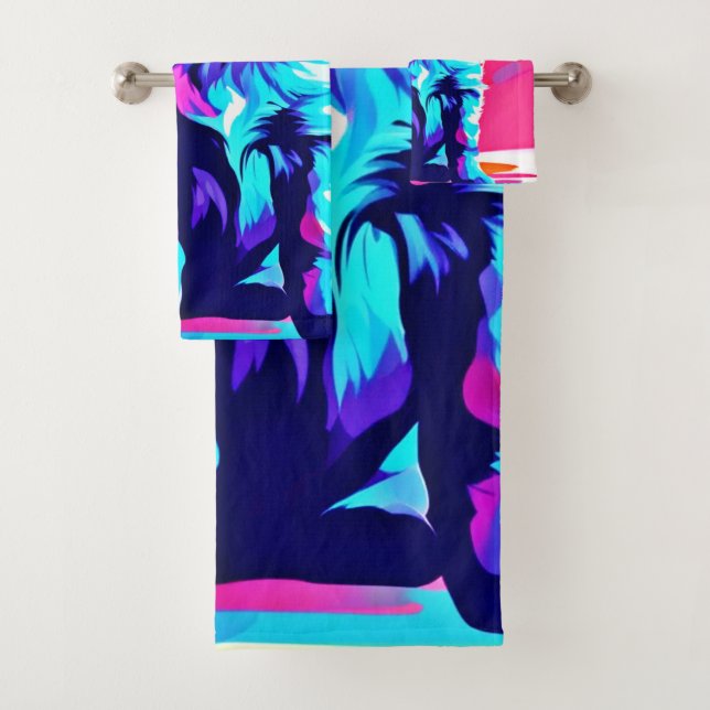 Conjunto De Toalhas Arte de Cachorro Arborizado (Insitu)