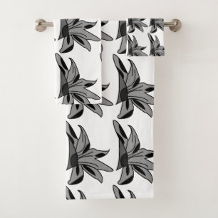 Conjunto De Toalhas Arte de Flor Selvagem