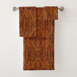 Conjunto De Toalhas Arte de Folhas de Folhagem de Cores em Mudança da