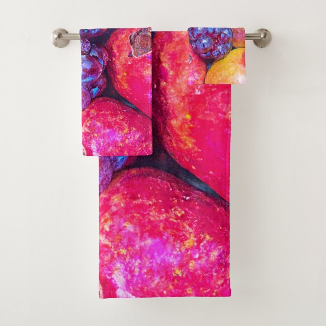 Conjunto De Toalhas Arte de fruta estática (Insitu)