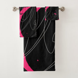 Conjunto De Toalhas Arte de linha mínima moderna de abstrato