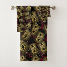 CONJUNTO DE TOALHAS ARTE DE MÁSCARAS      