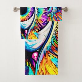 Conjunto De Toalhas Arte de Olho Vibrante
