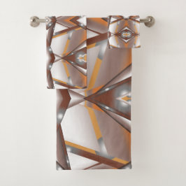 Conjunto De Toalhas Arte de Ombre de Tonalidade Concentrada de Borda E