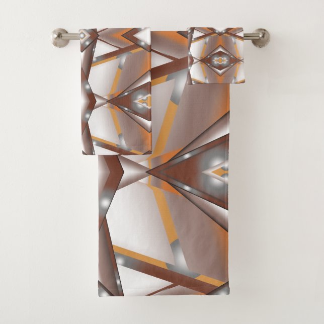 Conjunto De Toalhas Arte de Ombre de Tonalidade Concentrada de Borda E (Insitu)