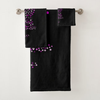 Conjunto De Toalhas Arte de Pegada Felina