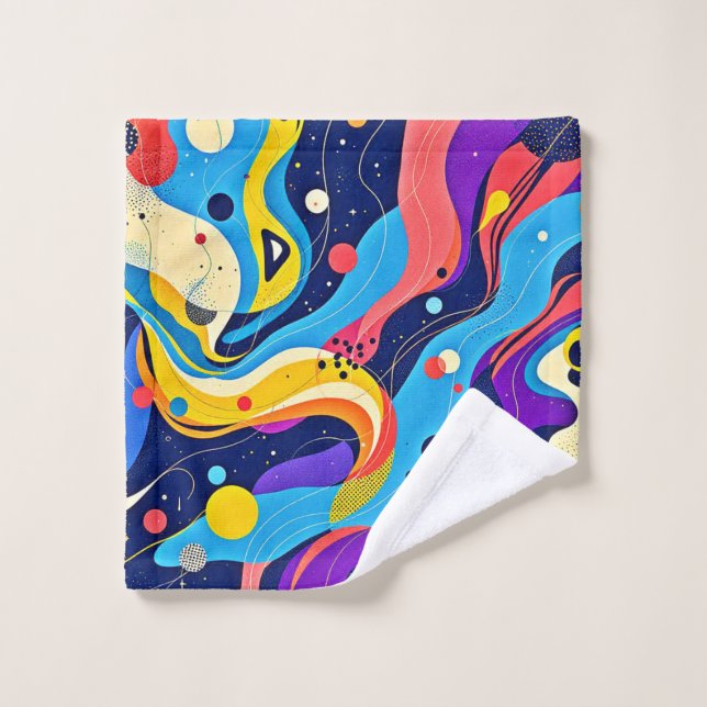 Conjunto De Toalhas Arte de ritmo cósmico (Pano de lavar)