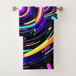 Conjunto De Toalhas Arte de Vórtice Cromático