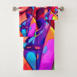 Conjunto De Toalhas Arte Digital Funky Lady