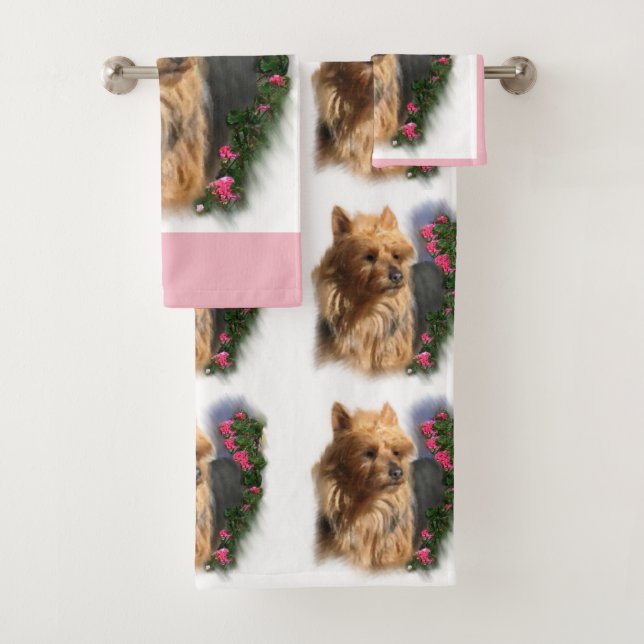 Conjunto De Toalhas Arte do Australian Terrier (Insitu)