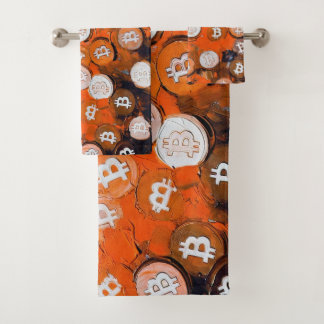 Conjunto De Toalhas Arte do Bitcoin (#2) pintura a óleo
