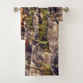 Conjunto De Toalhas Arte do Guana Laranja