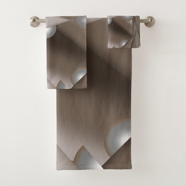 Conjunto De Toalhas Arte do Ombre Sawtooth Concentrado da Terra (Insitu)