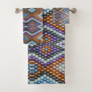 Conjunto De Toalhas Arte em Beadas do Sudoeste