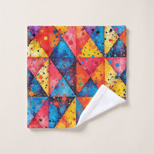 Conjunto De Toalhas Arte Geométrica: Caos Vibrante